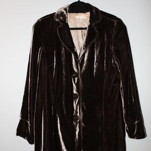 Coldwater Creek Brown Velvet Jacket